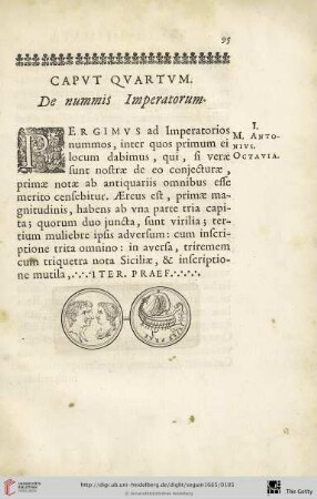 Caput quartum: De nummis Imperatorum