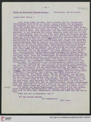 Heid. Hs. 3820,432: Brief von Emil Lask an Richard Kroner