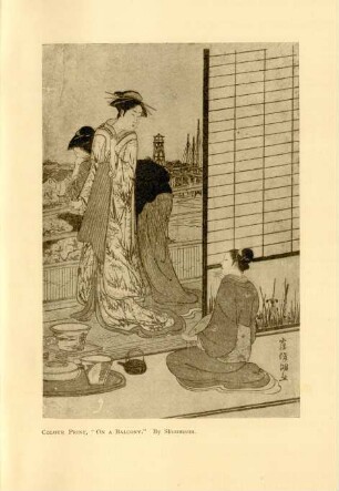 Colour print, "On a balcony". By Shunmann