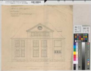 Dorsten (Dorsten) Zollamt Ansicht von der Gertrudisstraße (1913) 1 : 50 50 x 59 Zeichnung Staatshochbauamt Münster