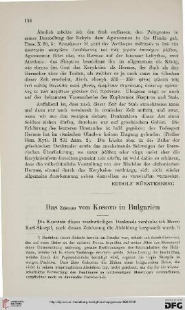 15: Das Sēkōma von Kosovo in Bulgarien