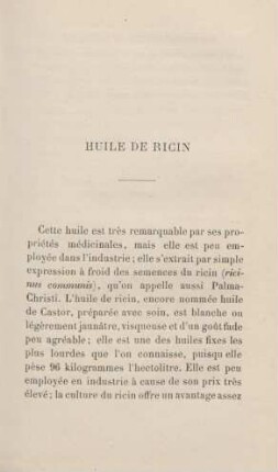 Huile de ricin