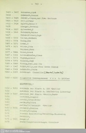 3. Allgemeine Korrespondenz (Nr. 5952 - 7876)