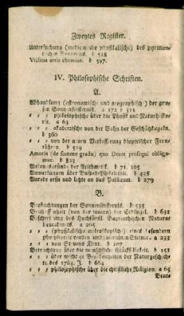 IV. Philosophische Schriften