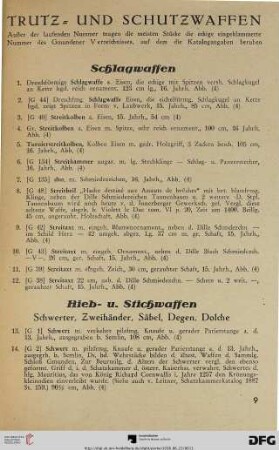 Trutz- und Schutzwaffen (Nr. 1-207)