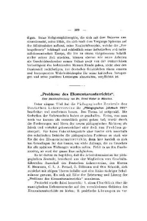 "Probleme des Elementarunterrichts" : eine Buchbesprechung