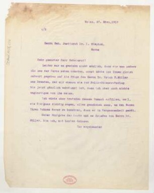Brief an Karl Stephan : 27.03.1918