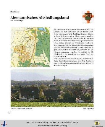 Hochdorf: Alemannisches Altsiedlungsland.