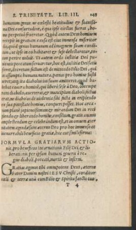 Formula Gratiarum Actionis, pro beneficio Incarnationis Filii Dei ...