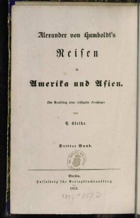 3: Alexander von Humboldt's Reisen im europäischen und asiatischen Rußland, Band 1