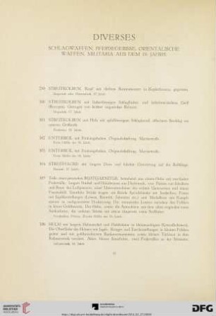 Diverses (Nr. 299-316)