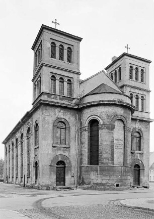 Magdeburg. Nikolaikirche (1821/1824; Karl Friedrich Schinkel). Ansicht von Südosten