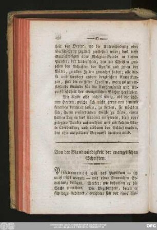 Von der Glaubwürdigkeit der evangelischen Schriften