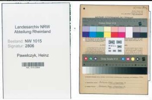Entnazifizierung Heinz Pawelczyk , geb. 28.08.1909 (Angestellter)