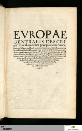 3. Evropae Generalis Descriptio