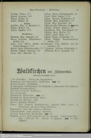 Waldkirchen mit Zschopenthal