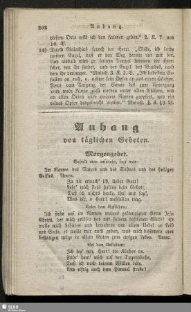 Anhang von täglichen Gebeten