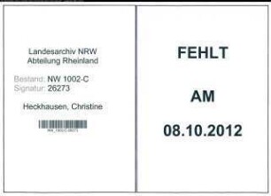 Entnazifizierung Christine Heckhausen, geb. 23.07.1891 (Kauffrau)