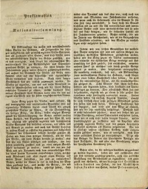 Proklamation der Nationalversammlung