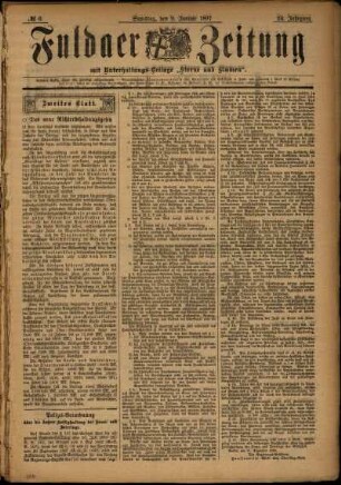 Zweite Ausgabe vom Samstag, den 09. Januar 1897.