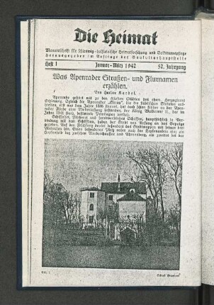 Was Apenrader Straßen- und Flurnamen erzählen.