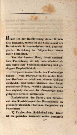 Ueber die Entzündung der Darmschleimhaut : Inaugural-Abhandlung