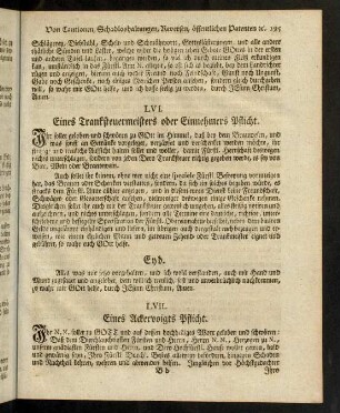 193-204, LVII. Eines Ackervoigts Pflicht. - LXXVII. Andere Art [Verkündigungsschein].