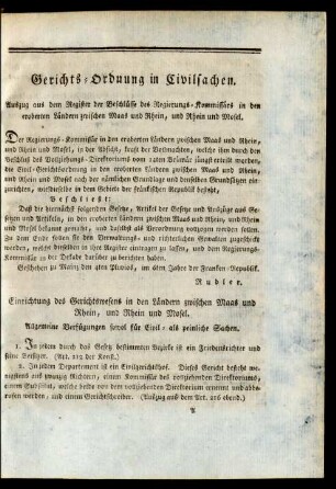 Gerichts-Ordnung in Civilsachen
