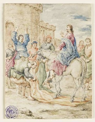 Christi Einzug in Jerusalem, Blatt 13 der Folge: "Leben Christi"