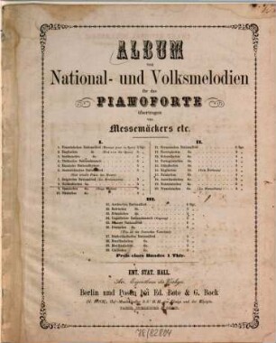 Chant national hollandais : = Holländische Volkshymne