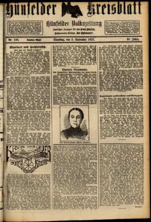 Zweite Ausgabe vom Samstag, den 03. September 1927.