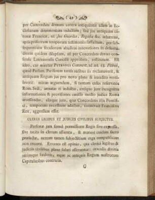 Clerus Legibus et Judiciis Civilibus Subjectus.