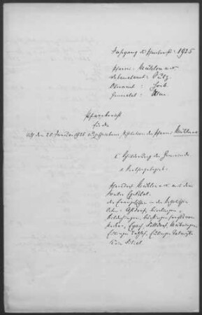 Mühlen/Neckar mit Ahldorf, Bierlingen, Felldorf, Mühringen u.a. Diaspora: Pfarrbericht 1925