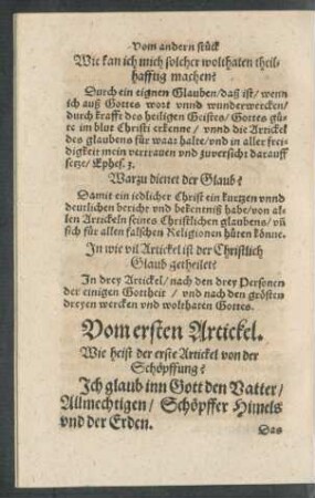 Vom ersten Artickel.