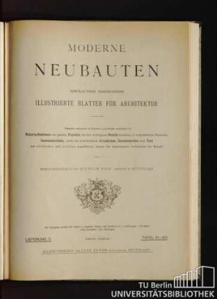 Zweiter Jahrgang, Lieferung 5, Tafel 81 - 100.
