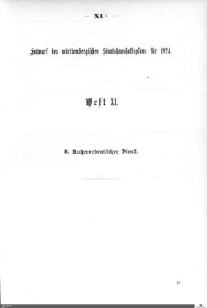 Staatshaushaltsplan 1924, Heft 11
