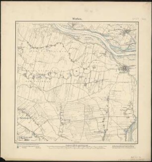 Messtischblatt 1614 : Werben, 1882 Werben : Werben. - Aufn. 1880. - 1:25000. - [Berlin]: Reichsamt für Landesaufnahme, 1882. - 1 Kt.