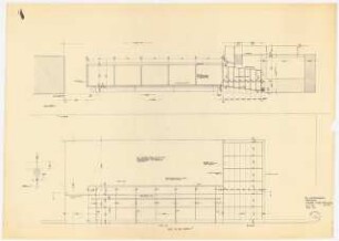 Technische Universität Berlin Hauptgebäude: 3. OG, Bibliothek. Detailzeichnungen Tresen der Fernleihe, 1:5