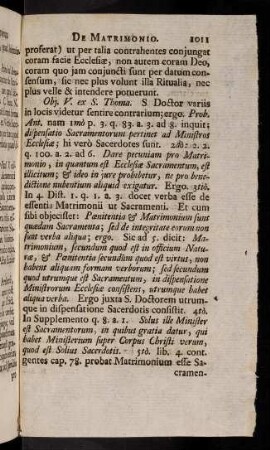 1011-1024, Obj. V. ex S. Thoma. - Obj. VII. ex Ratione sequentia I.