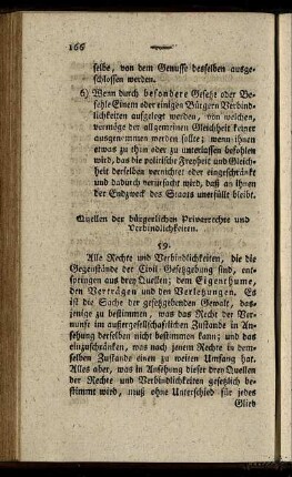 § 59. Quellen der bürgerlichen Privatrechte und Verbindlichkeiten.