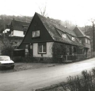 Cossebaude, Talstraße 91/97. Wohnsiedlung einer Baugemeinschaft. Doppelwohnhaus (1919/1920)