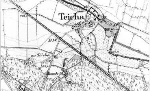 Rietschen-Teicha. Meßtischblatt, Sekt. Mücka, Nr. 2692, 1887