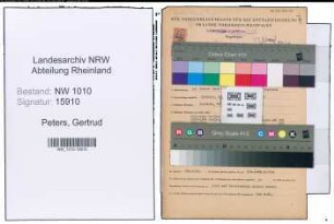 Entnazifizierung Gertrud Peters , geb. 12.01.1914 ()