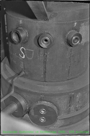 Detailaufnahme des Flansches im Forschungsreaktor 2 (FR 2)