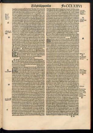 Incipit epistola beati pauli apostoli ad Philippenses.
