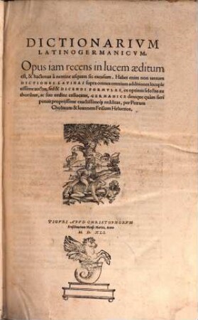 Dictionarium latinogermanicum
