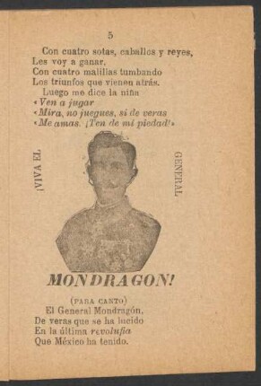 ¡Viva el general Mondragón! : (Para canto)