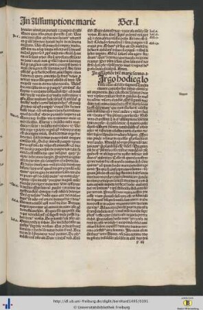 Sermones In assumptione beate marie