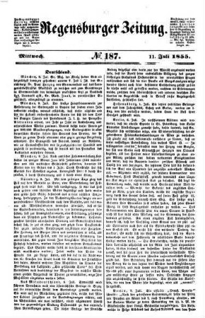 Regensburger Zeitung. 1855,2 = Jg. 34