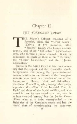 Chapter II. The Tokugawa court